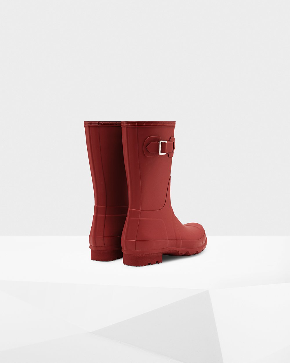 Hunter Original Short Rain Boots - Clearance Mens Red - ERKOVW462